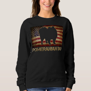Sweatshirt Chien Patriotique Patriotique, Drapeau Vintage Amé