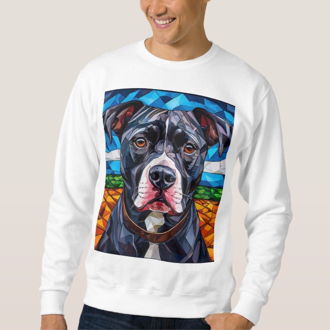 Sweatshirt Chien Pitbull fort (Devant)