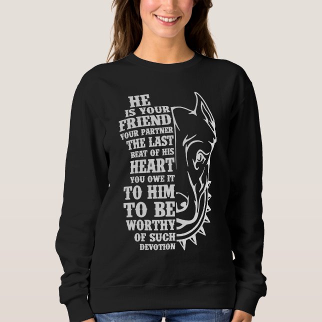Sweatshirt Chien Pitbull Inspirationnel Dévotion   Chiens (Devant)