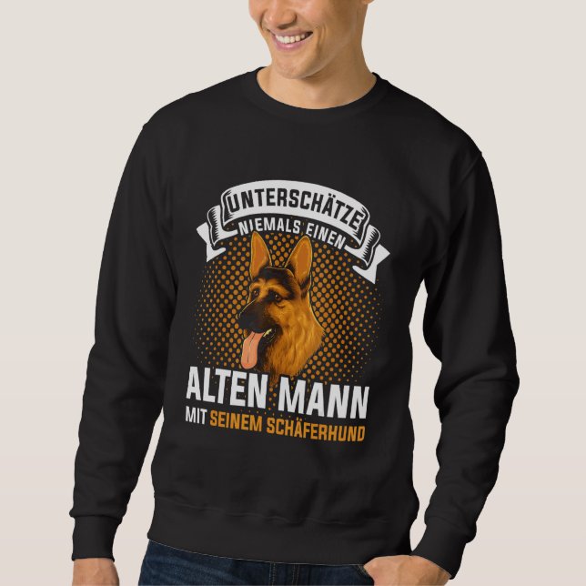Sweatshirt Chien pour hommes berger allemand (Devant)