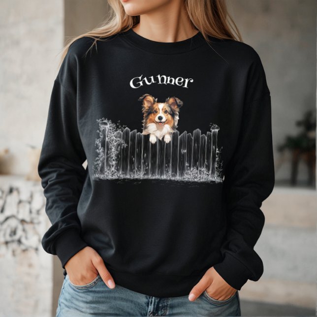 Sweatshirt Chien qui regarde Customisable (Créateur téléchargé)