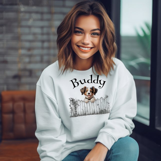 Sweatshirt Chien qui regarde Personnalisable (Créateur téléchargé)