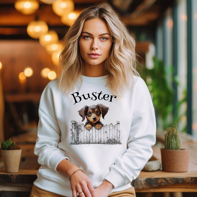 Sweatshirt Chien qui regarde Personnalisable (Créateur téléchargé)