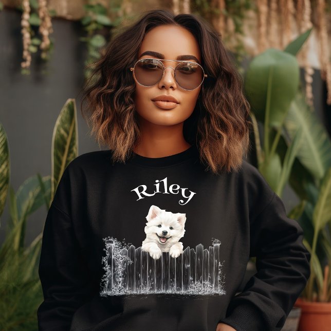 Sweatshirt Chien qui regarde Personnalisable (Créateur téléchargé)