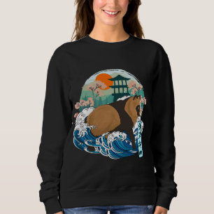 Sweatshirt Chien Raccoon Japonais Grande Vague Kanagawa Japon