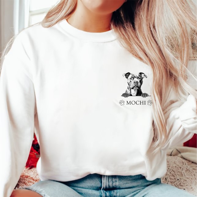 Sweatshirt Chien robuste Dessin personnalisé à la main (Créateur téléchargé)