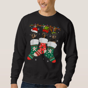 Sweatshirt Chien Rottweiler Chaussettes de Noël Xmas Pyjama P