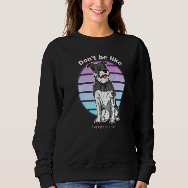 Sweatshirt Chien Schnauzer miniature Vintage 10 (Devant)