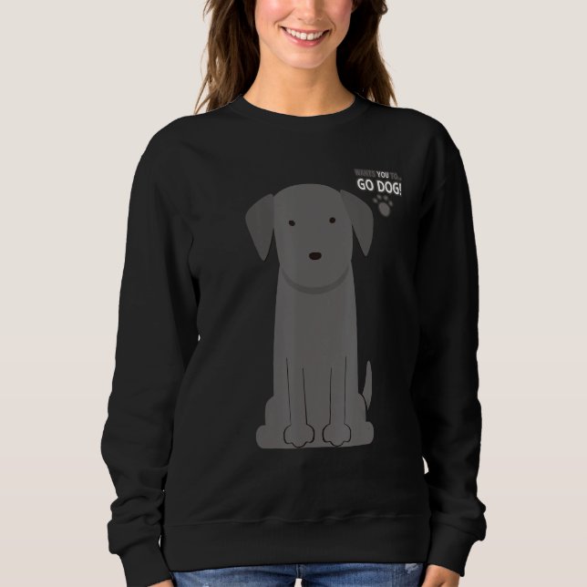 Sweatshirt Chien série Black Labrador Retriever (Devant)