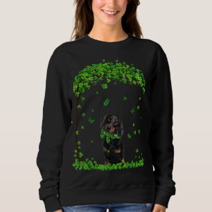 Sweatshirt Chien Shamrock irlandais Dachshund Jour de la Sain