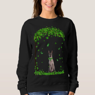 Sweatshirt Chien Shamrock irlandais Jour de la Saint Patrick 