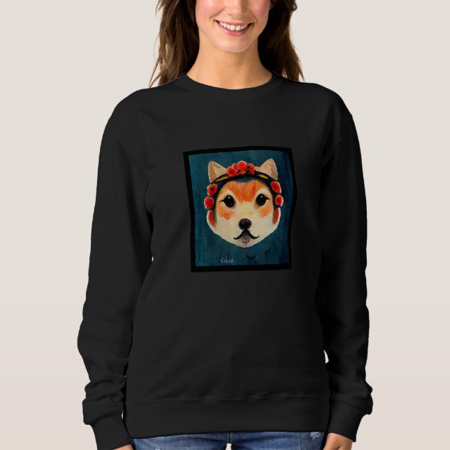 Sweatshirt Chien Shiba Inu Mignon (Devant)