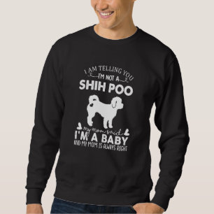 Sweatshirt Chien Shih Poo pour femmes maman maman bébé chien