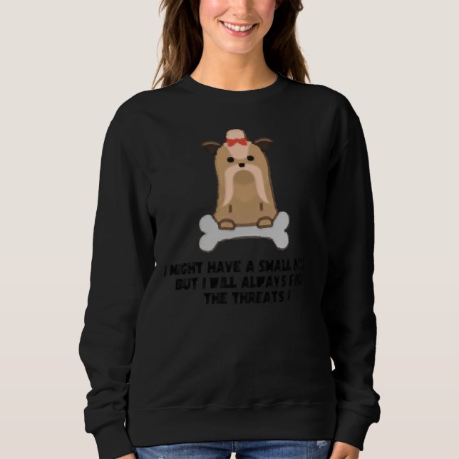 Sweatshirt Chien Shih Tzu Avec Un Slogan (Devant)