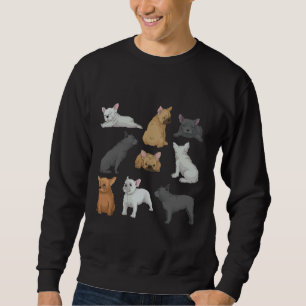 Sweatshirt Chien-taureau Brown noir blanc