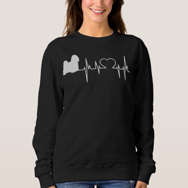 Sweatshirt Chien Tibétain Terrier Heartbeat (Devant)