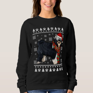 Sweatshirt Chien Tibétain Terrier Santa Hat Noël laid