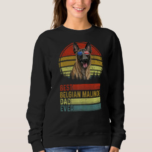 Sweatshirt Chien Vintage Meilleur Malinois Belge Papa Jamais