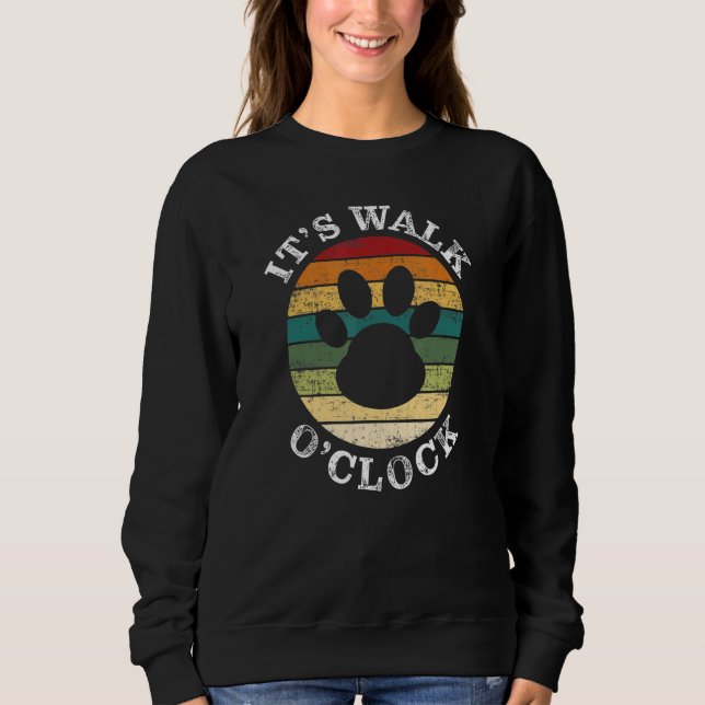 Sweatshirt Chien Walker Marcher Assis Chiens Joli Style Rétro (Devant)