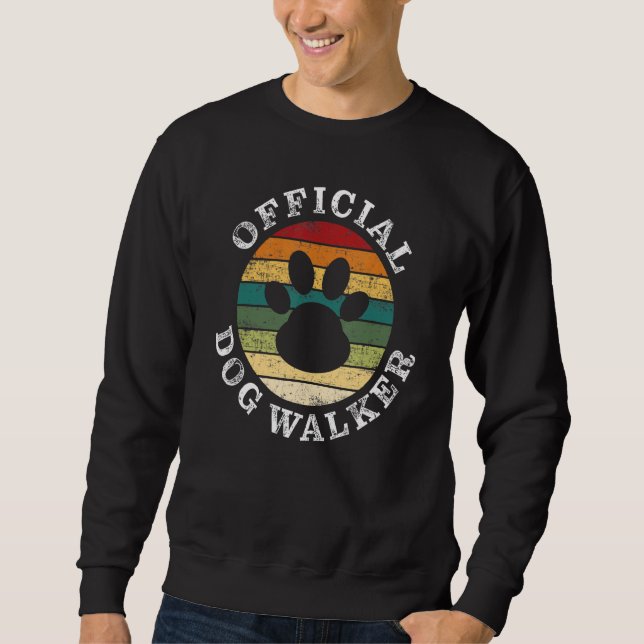 Sweatshirt Chien Walker Marcher Assis Chiens Joli Style Rétro (Devant)