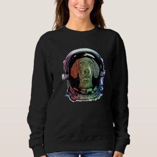 Sweatshirt Chien Weimaraner Astronaute Chien