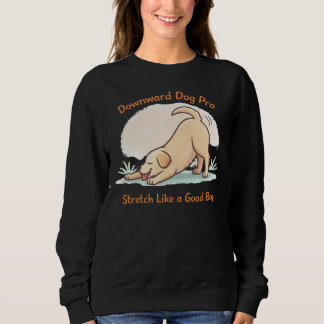 Sweatshirt Chien Yoga Chien Tête En Bas Design Mignon Drôle