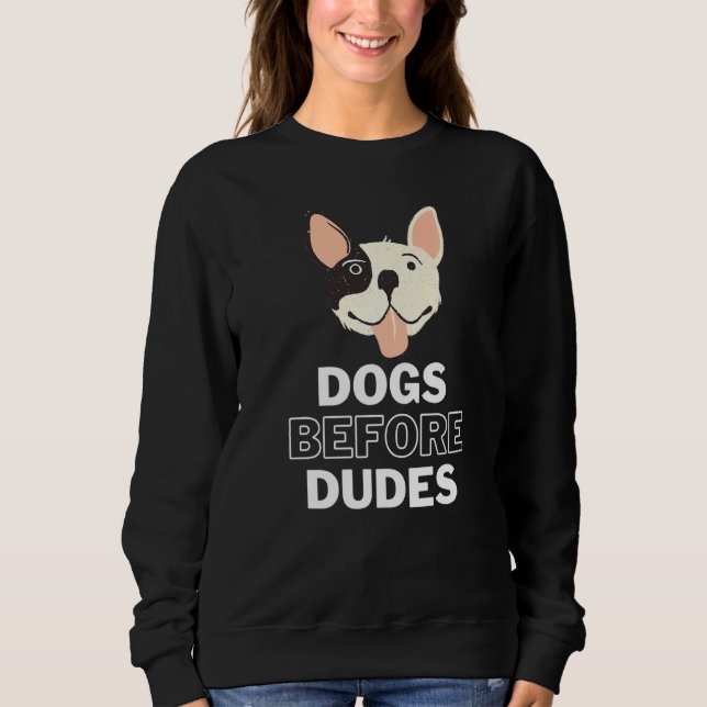 Sweatshirt Chiens avant les mecs 4 Chiens français (Devant)