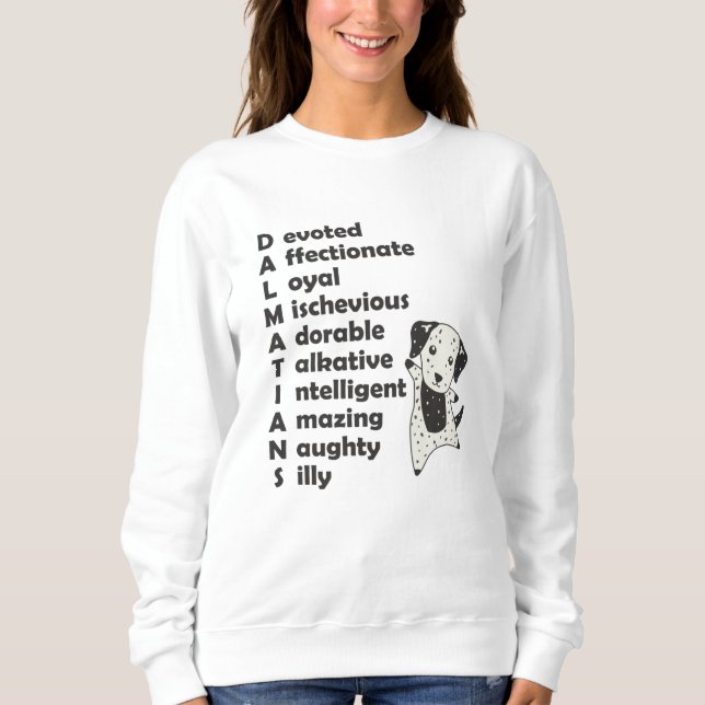 Sweatshirt Chiens dalmates Caractéristiques Chien mignon (Devant)