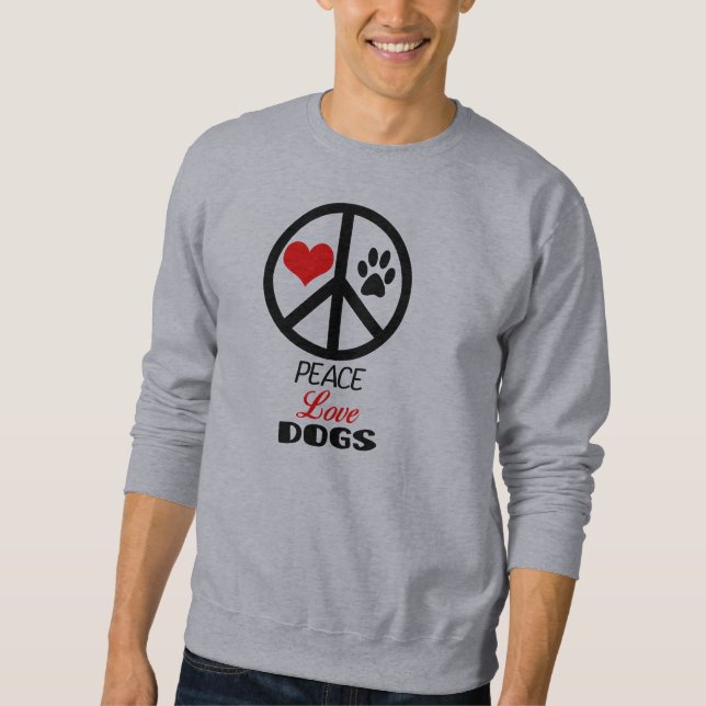 Sweatshirt Chiens d'amour pour la paix (Devant)