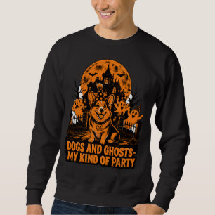 Sweatshirt Chiens Et Fantômes Ma Soirée Corgi Halloween P