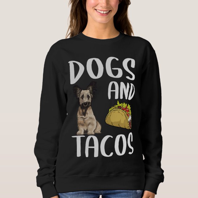 Sweatshirt Chiens Et Tacos Skye Terrier Nourriture Mexicaine (Devant)