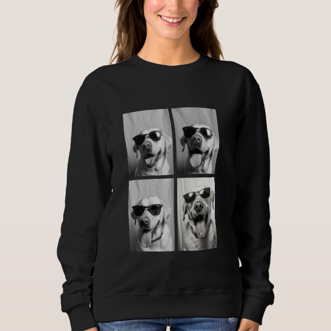 Sweatshirt Chiens Labrador drôles avec des Lunettes de Soleil (Devant)