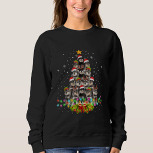 Sweatshirt Chiens Schnauzer Arbre Chandail de Noël Jeu de No