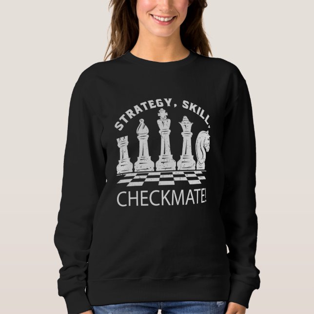 Sweatshirt Chiffres de jeu d'échecs Stratégie, Compétence, Ch (Devant)