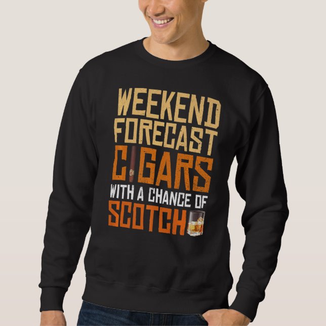Sweatshirt Chiffres De Prévision De Fin De Semaine Et Whiskey (Devant)