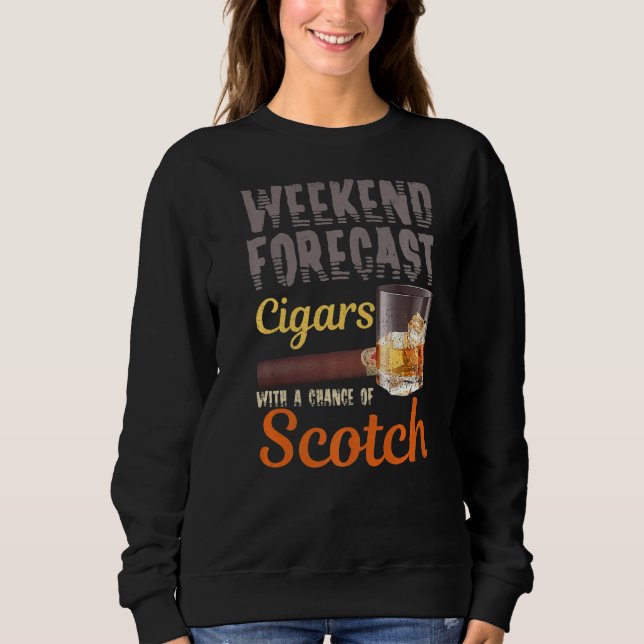 Sweatshirt Chiffres De Prévision De Fin De Semaine Et Whiskey (Devant)