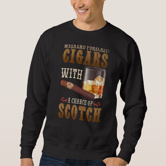 Sweatshirt Chiffres De Prévision De Fin De Semaine Et Whiskey (Devant)