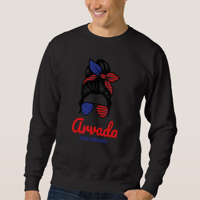 Sweatshirt Chignon Décoiffé Rétro Arvada Colorado (Devant)