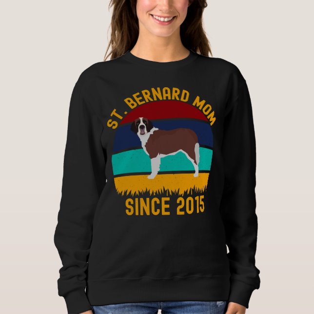 Sweatshirt Chih Tzu Maman Depuis 2015 Chiens Citations (Devant)