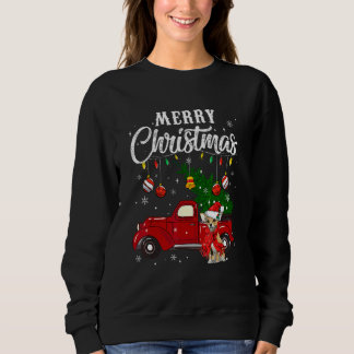 Sweatshirt Chihuahua Arbre de Noël Camion Rouge Joyeux Noël P