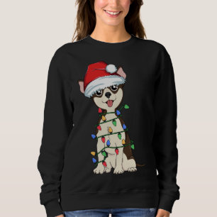 Sweatshirt Chihuahua Arbre de Noël Lumière Père Noël Chien Xm