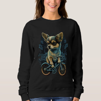 Sweatshirt Chihuahua Bike Bicycle Dog Cycling Cyclist Biker