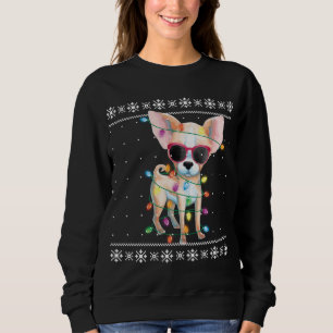 Sweatshirt Chihuahua Chien Maman Femmes Chandail moche de Noë