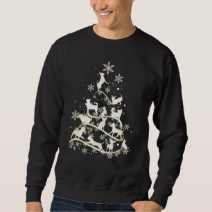 Sweatshirt Chihuahua Christmas Tree Snowflakes Joyeux Noël Ch