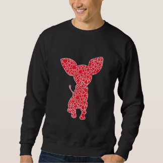 Sweatshirt Chihuahua Coeurs Valentines Jour Chien Pup Amoureu