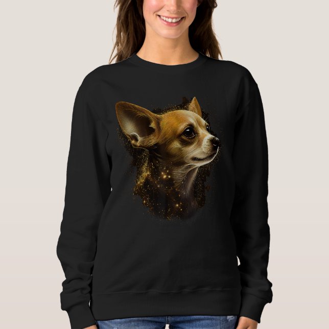Sweatshirt Chihuahua  Cute and beautiful coloured Dog Love 2 (Devant)