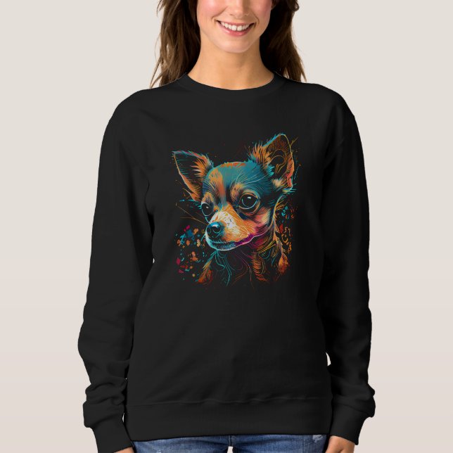 Sweatshirt Chihuahua Dog Owner Chihuahuas Graffiti Style Grap (Devant)
