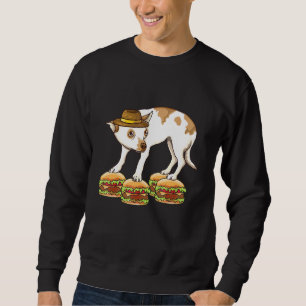 Sweatshirt Chihuahua En Équilibre Casquette Sur Hamburgers Da