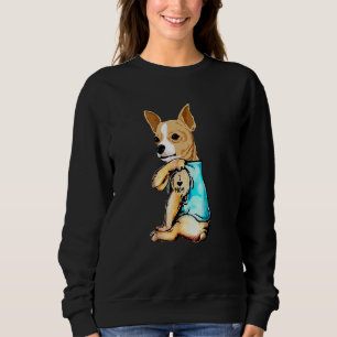 Sweatshirt Chihuahua I Love Maman Tattoo