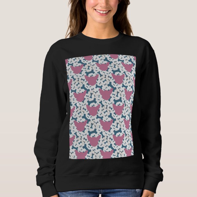 Sweatshirt Chihuahua Motif rose (Devant)
